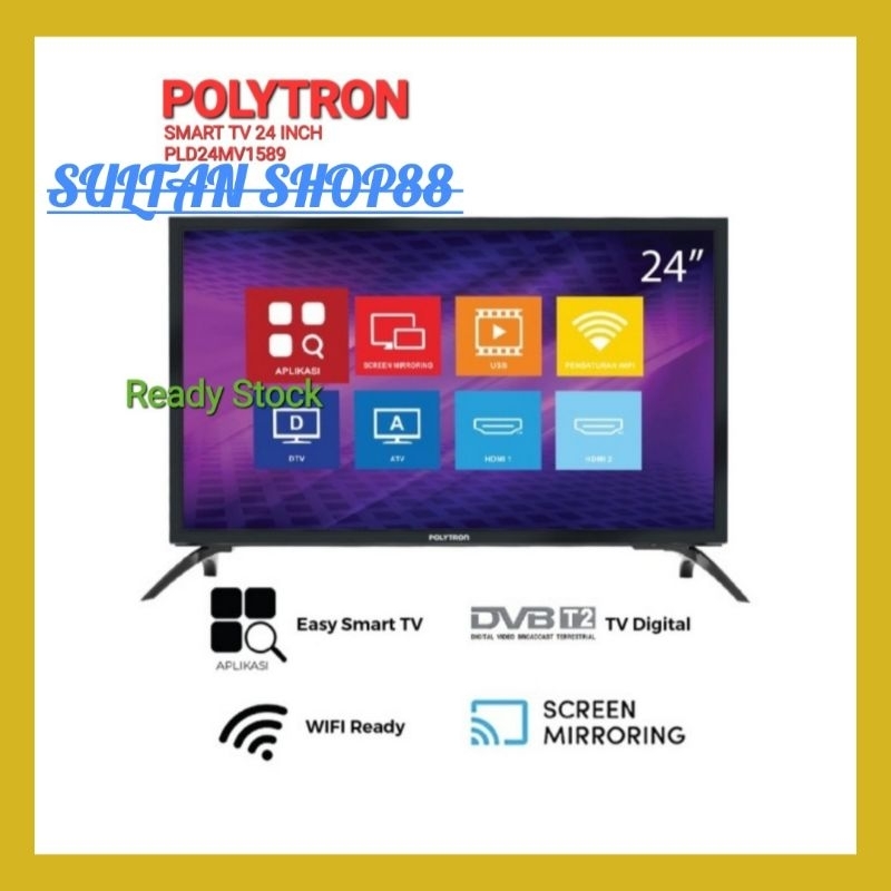 POLYTRON EASY SMART TV PLD24MV1589 24 INCH DIGITAL TV I SMART TV POLYTRON 24 INCH PLD24MV1589