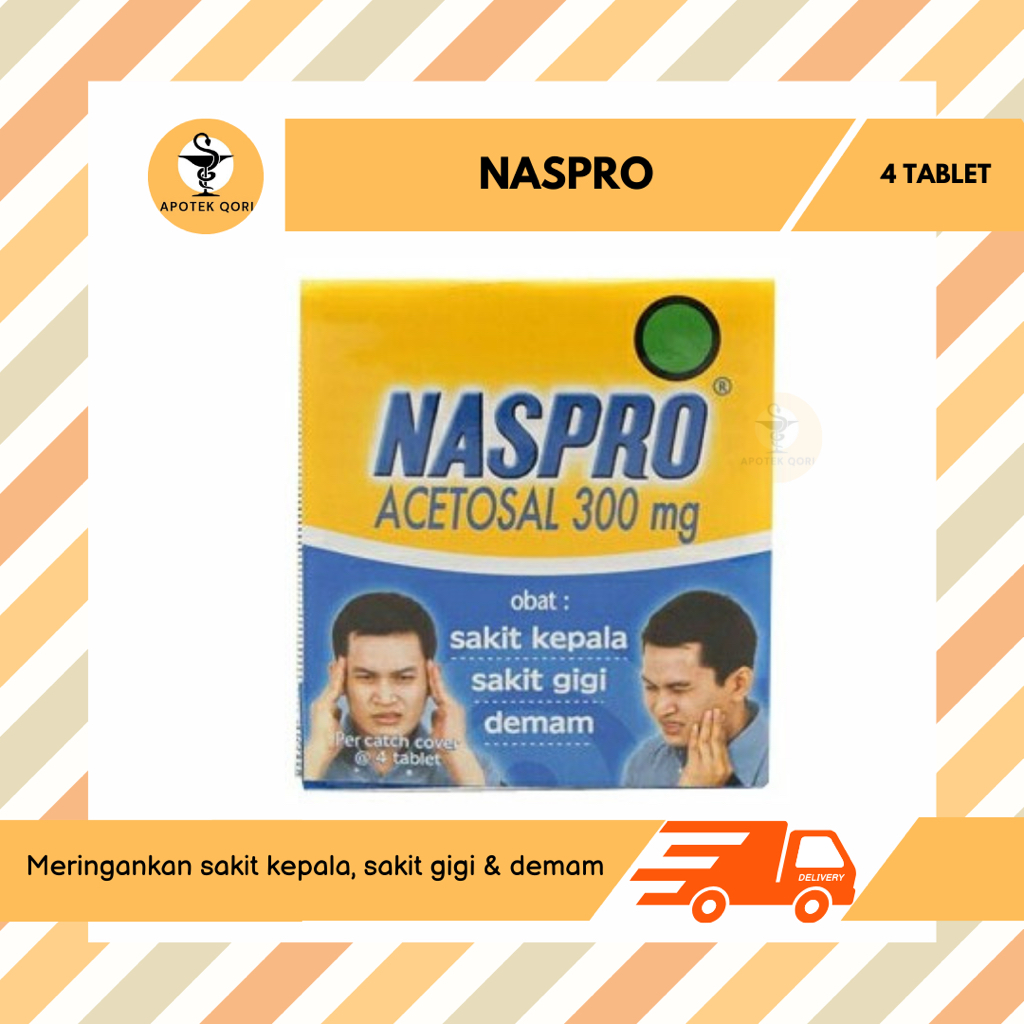 NASPRO STRIP @ 4 TABLET/SAKIT KEPALA/SAKIT GIGI/DEMAM