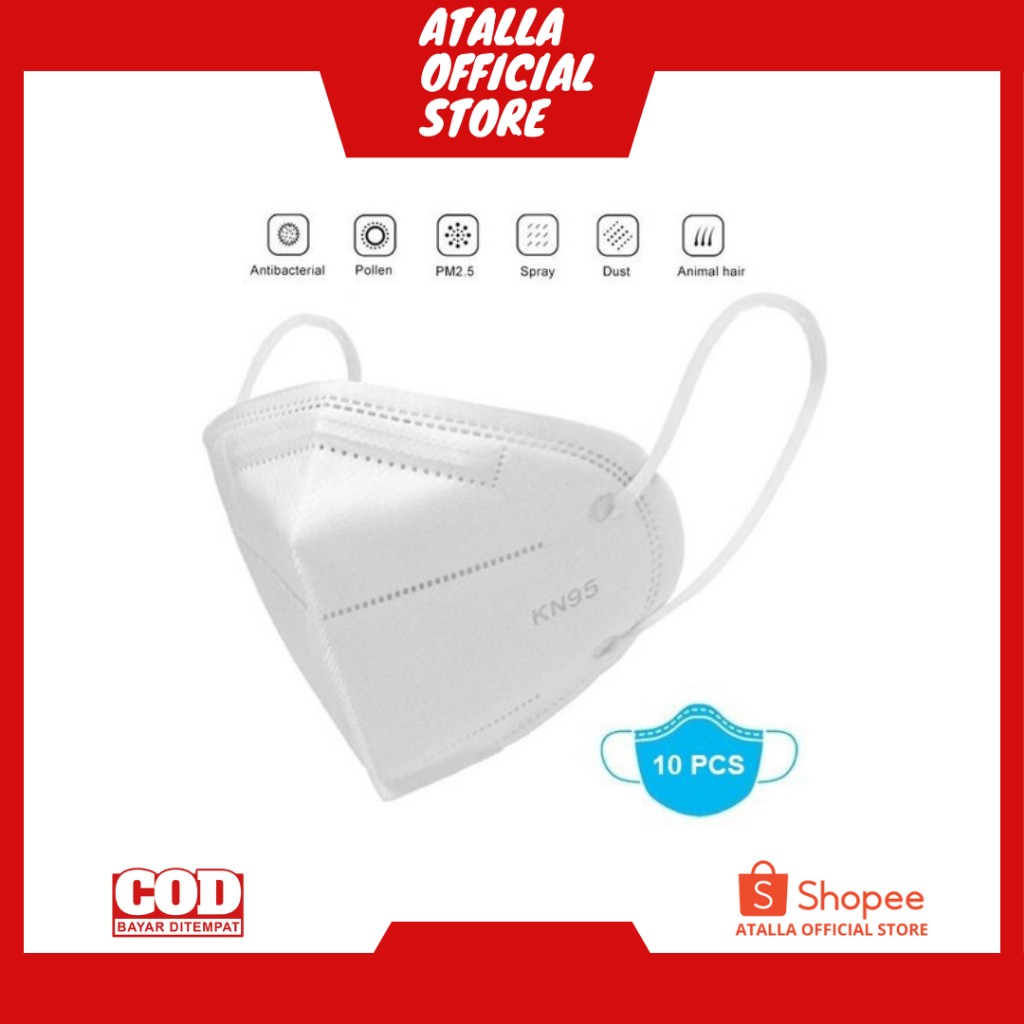 Masker KN95 Mouson / KN95 Mouson Pro Warna Isi 10 Pcs Original Emboss