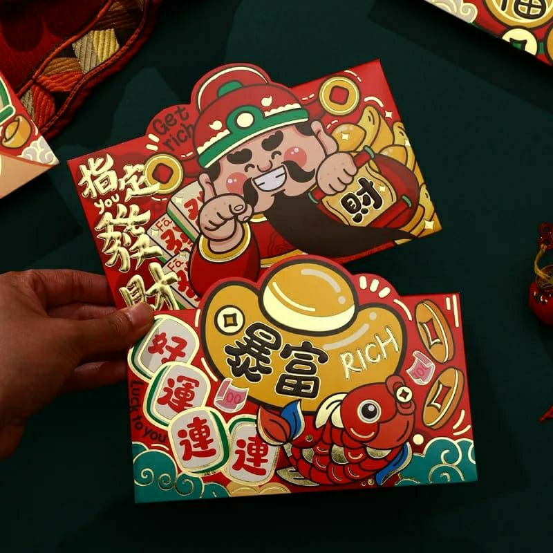 

Angpau Imlek 3D Horizontal Hongbao Amplop Tebal Angpao 3 Dimensi Lunar