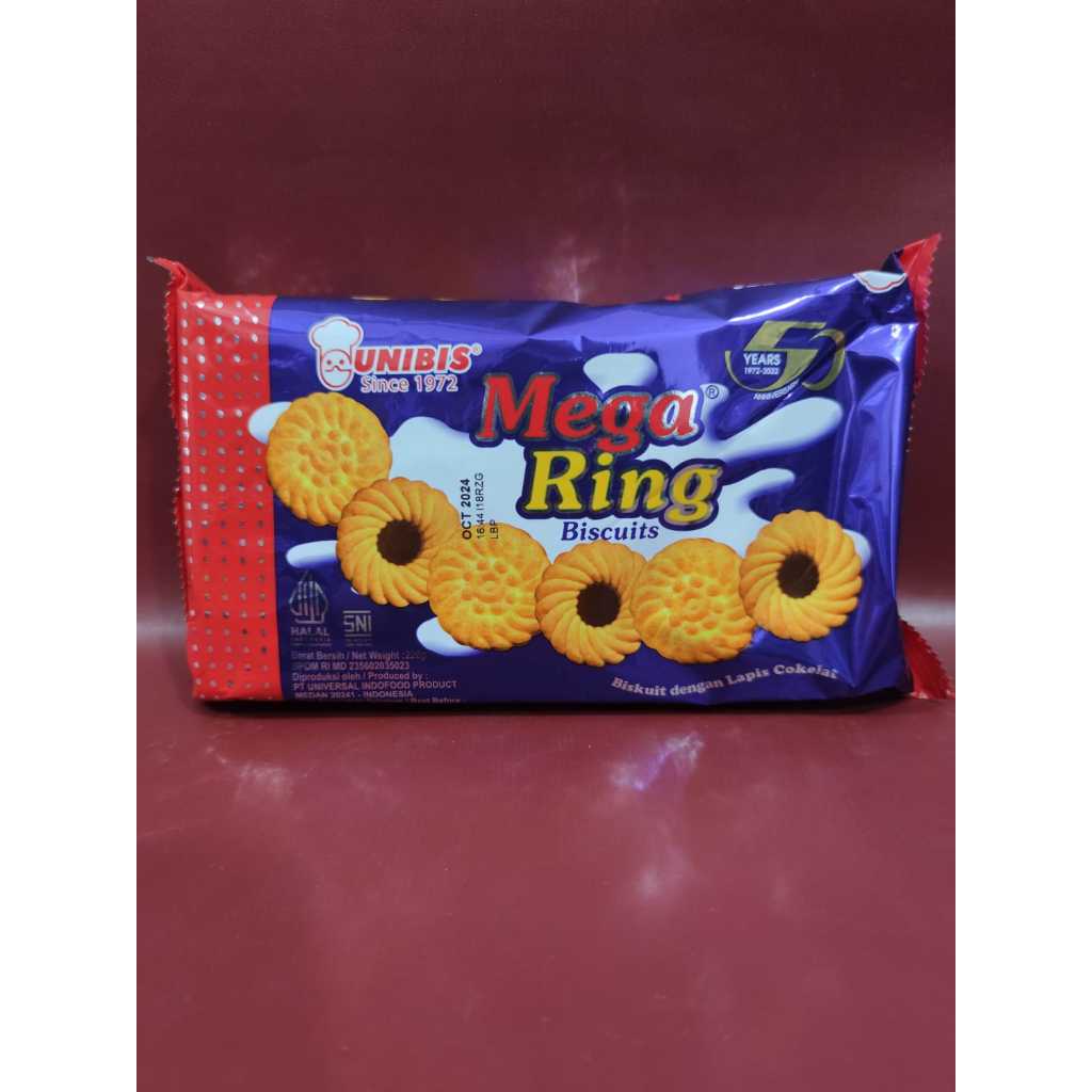 

Unibis Mega Ring 258gr - Biskuit Selai Coklat