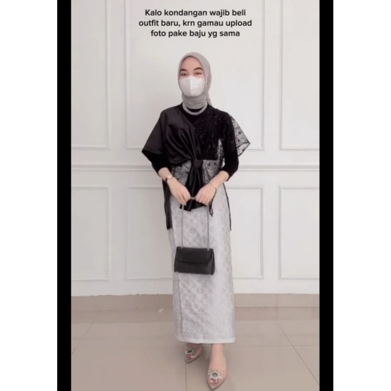 Zenia Wrap Outer Tille Ribbon Outer Organza Pita Outer Tulle Outer Brukat Outfit Kondangan Outer Len