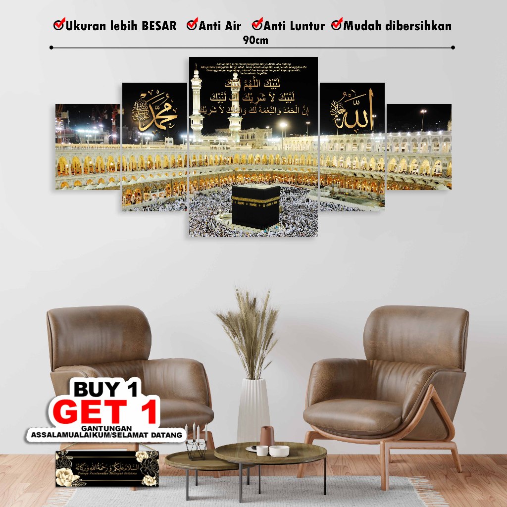 Hiasan Dinding ka'bah Masjidil Haram Kabah Ukuran Besar