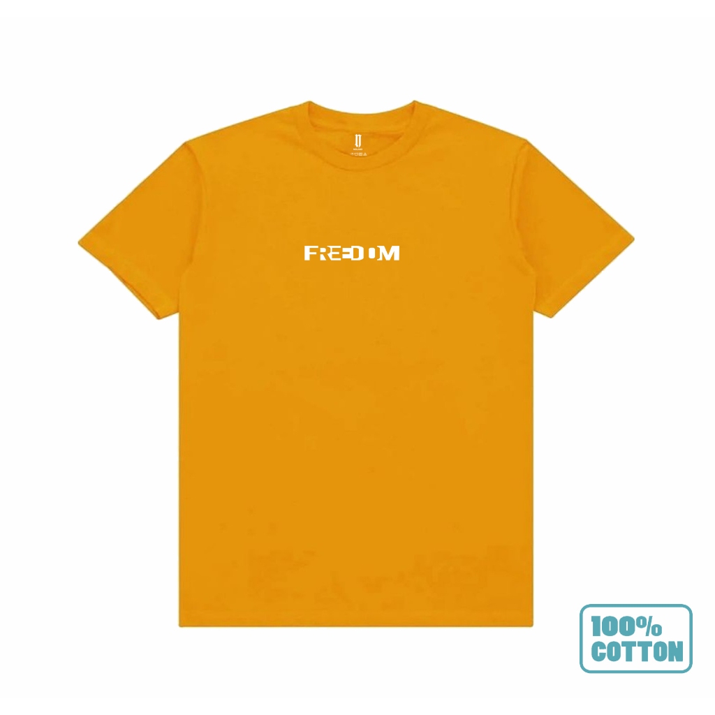 Kaos Pria Wanita FREEDOM Combed 24s / Kaos Distro Original B019 - Distro68