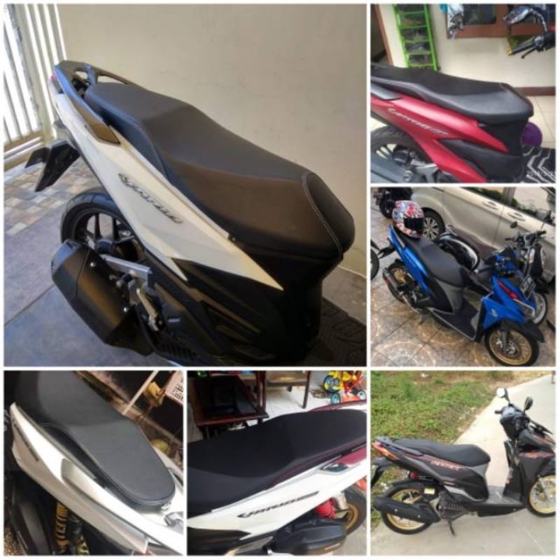 Cover sarung jok motor vario 110 Kulit jok motor vario 125 dan 150 Original Bahan mbtech