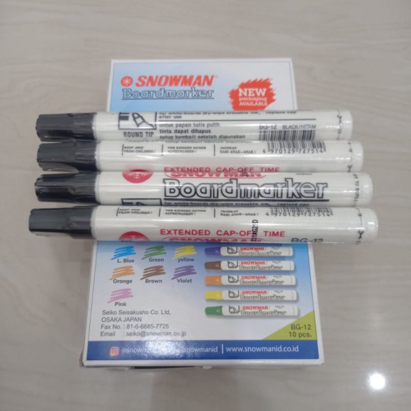 

Snowman Boardmarker BG-12 Spidol Whiteboard Satuan