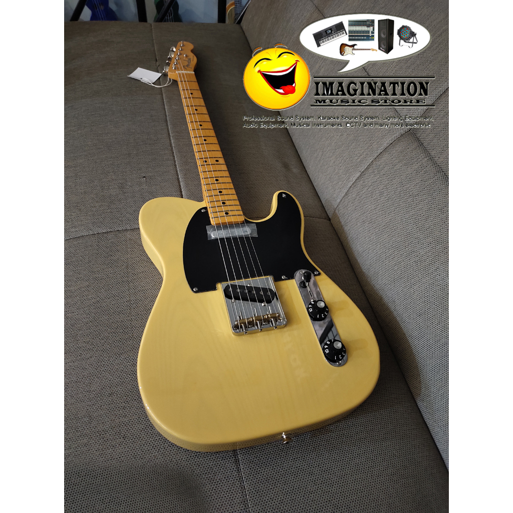 Fender Japan Eross Candra Signature Telecaster Sephia Electric Guitar, Maple FB, Butterscotch Blonde