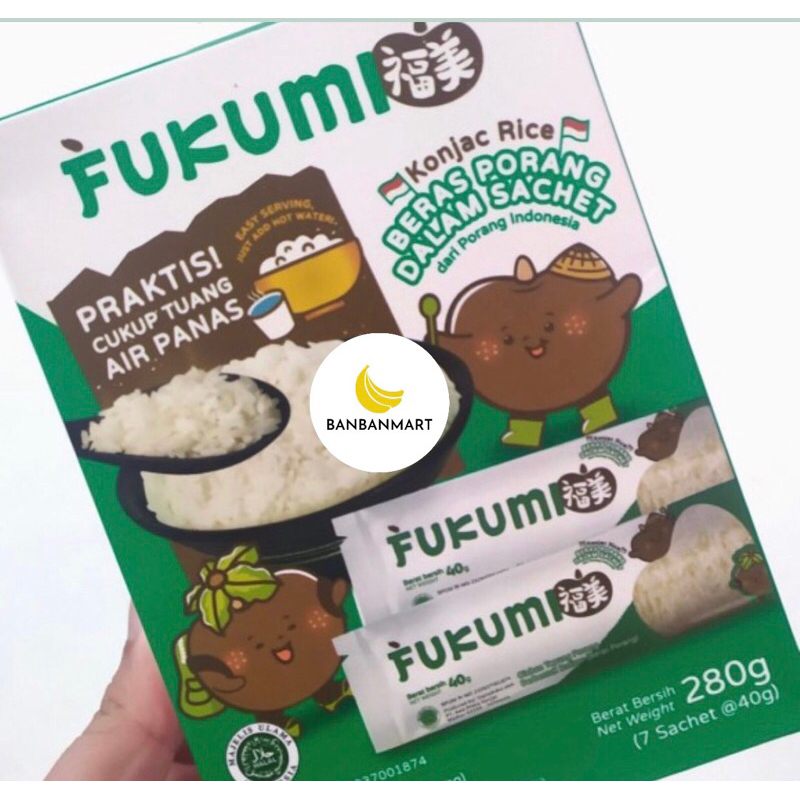 

Fukumi Beras Porang Konjac Box Isi 7 Sachets