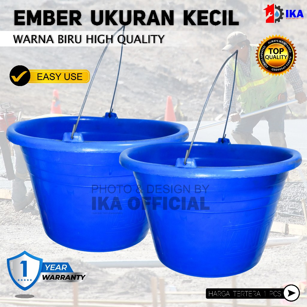 Ember Plastik WARNA KECIL BIRU TUA BIRU MUDA BIRU TOSCA Ember Cor Anti Pecah | Ember Bangunan BESAR-