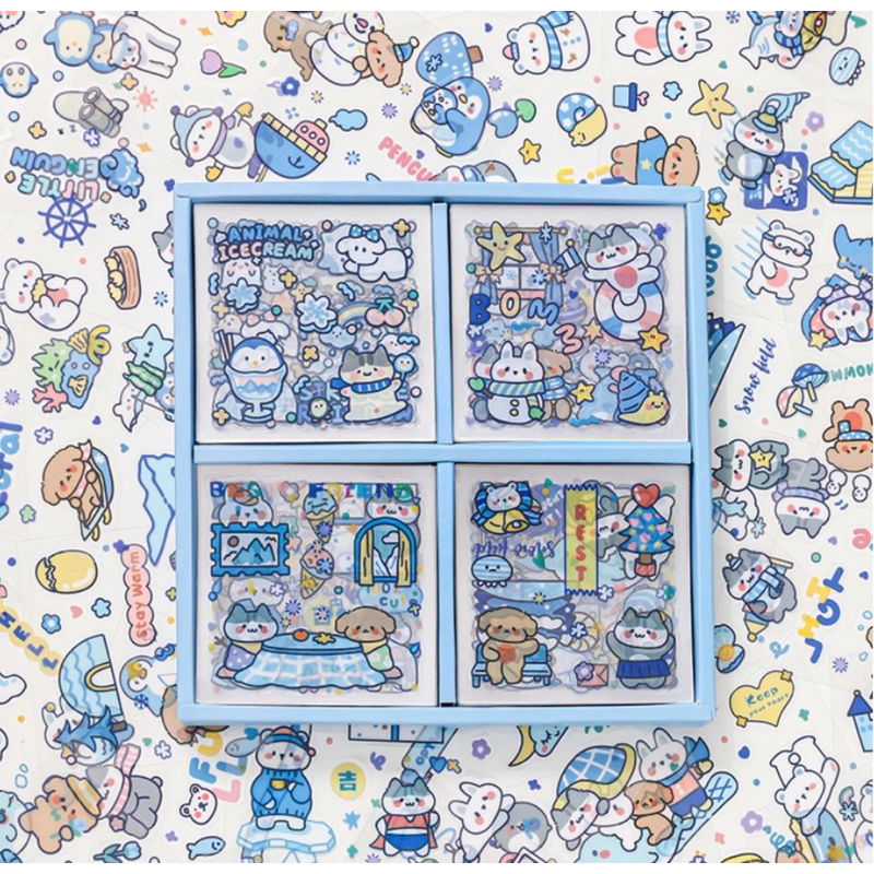 

SNOWMAN STICKER BOX AESTHETIC ISI 100 LEMBAR