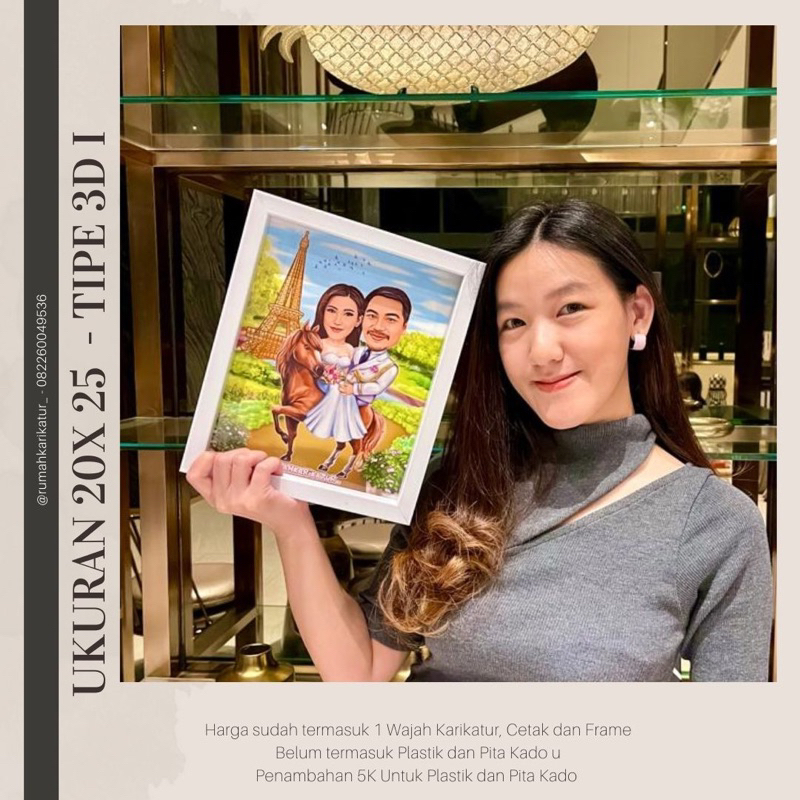 KARIKATUR DIGITAL/KARIKATUR DENGAN FRAME 10R 3D/KARIKATUR START FROM 30K