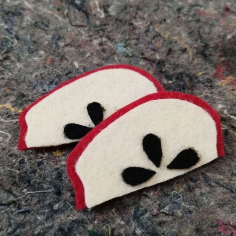 Replika bentuk potongan slice buah-buahan lucu dari bahan flanel [READY STOCK]