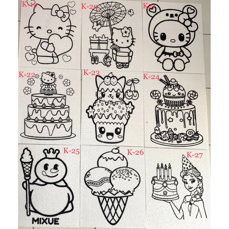 

paket 50 lembar styrofoam lukis