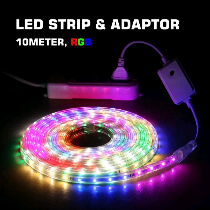 Lampu LED strip lengkap Selang Lampu warna warni outdoor