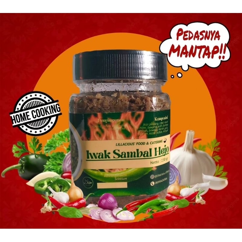 

Sambel Iwak Sambel Hejo 150 gram Lauk Sambel Ikan Tongkol Sambel Hijau Pedas Manis Gurih Nikmat