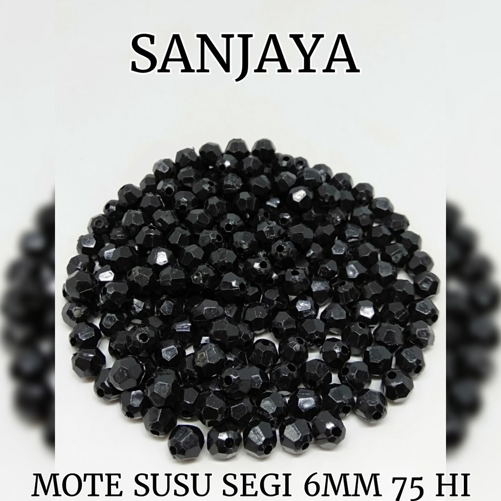 TERMURAH Manik / Mote / Manik Segi / Mote Segi / Manik Segi 6mm / Manik Segi 8mm / Mote Segi Hitam