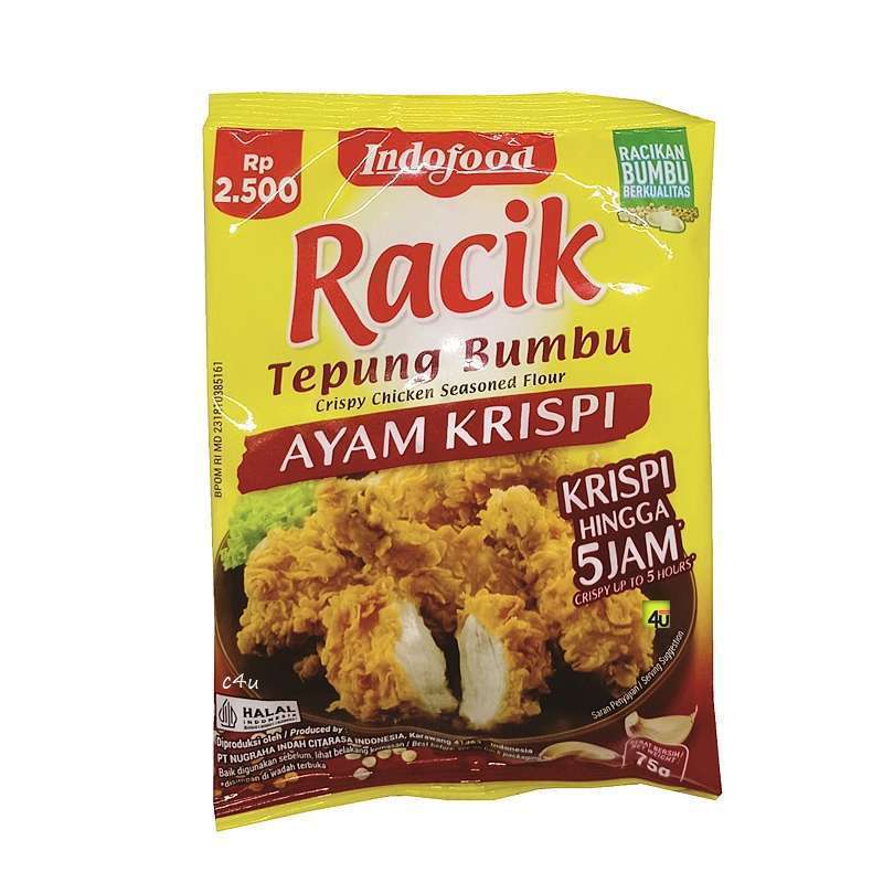 

Indofood Racik Tepung Bumbu Ayam Krispi 75 gram