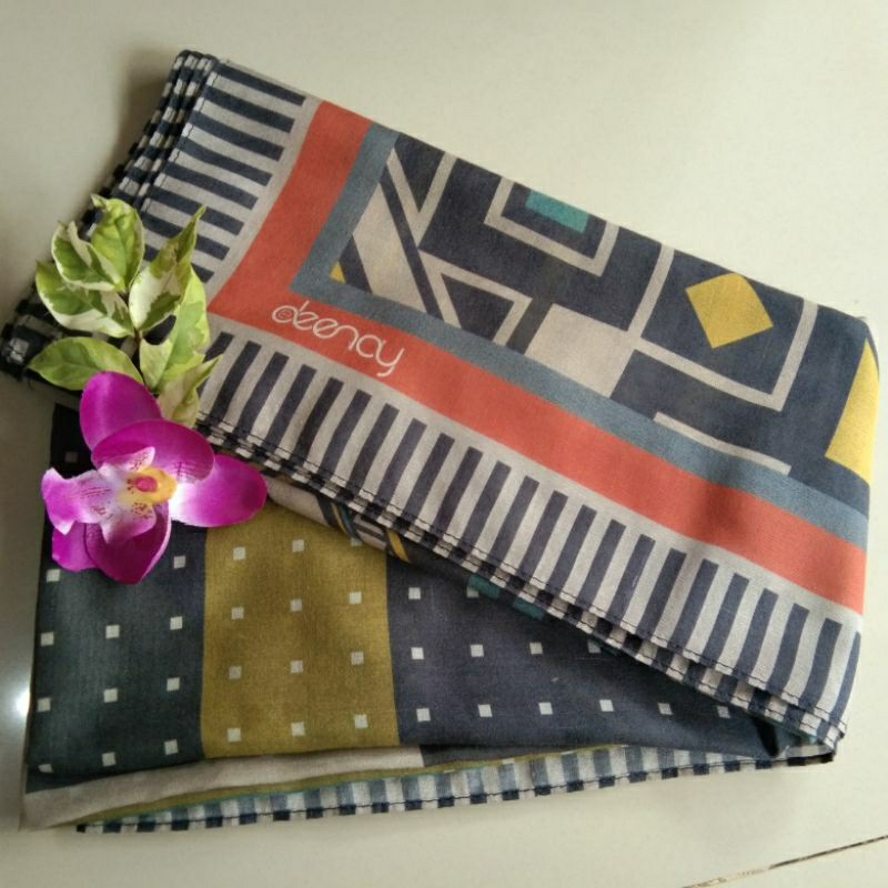 DEENAY BUENO ORIGINAL NO KW MOTIF LAMA YANG LANGKA "PRELOVED" DEENAY HIJAB VOAL SQUARE