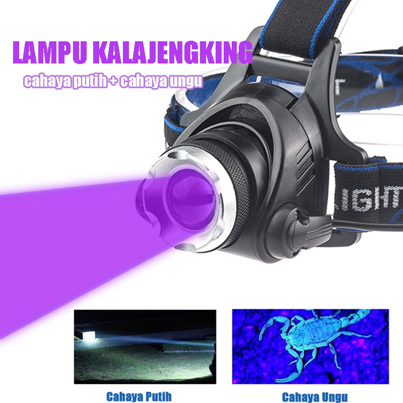 Paling Dicari Senter Kepala Super Terang LED Yang Dapat Diisi Ulang Lampu Kerja Penangkap Kalajengki