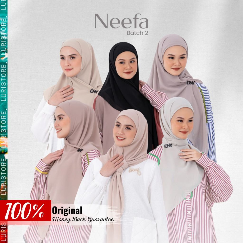 LURISTORE | DEENAY NEEFA SERIES ORIGINAL | Kerudung Instant Segi Empat Polos Terbaru