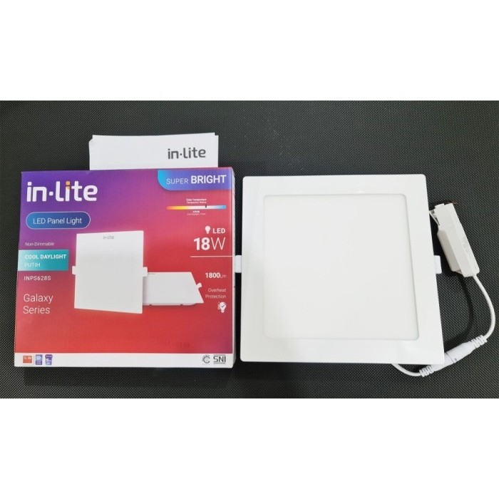 INLITE Downlight LED Panel 18w KOTAK Inbow Downlight Tanam 18watt