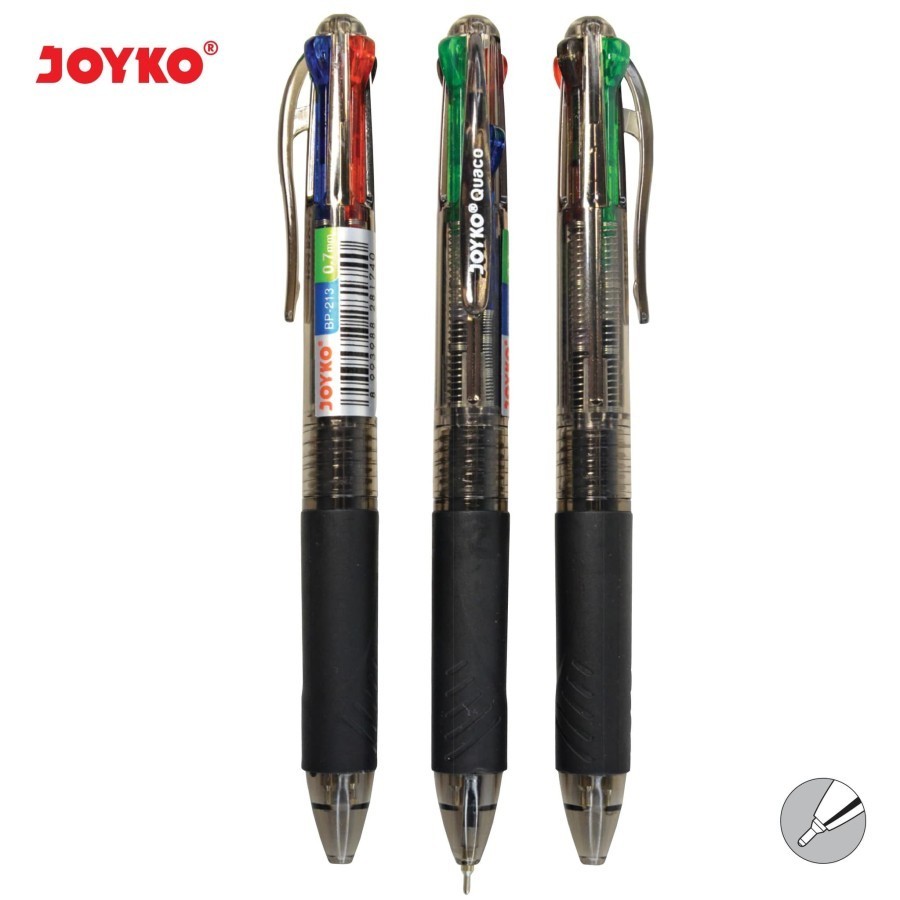 

Pulpen Ballpoint 4 Warna Joyko Quaco BP-213 0.7mm / Pena BP213 0,7 mm