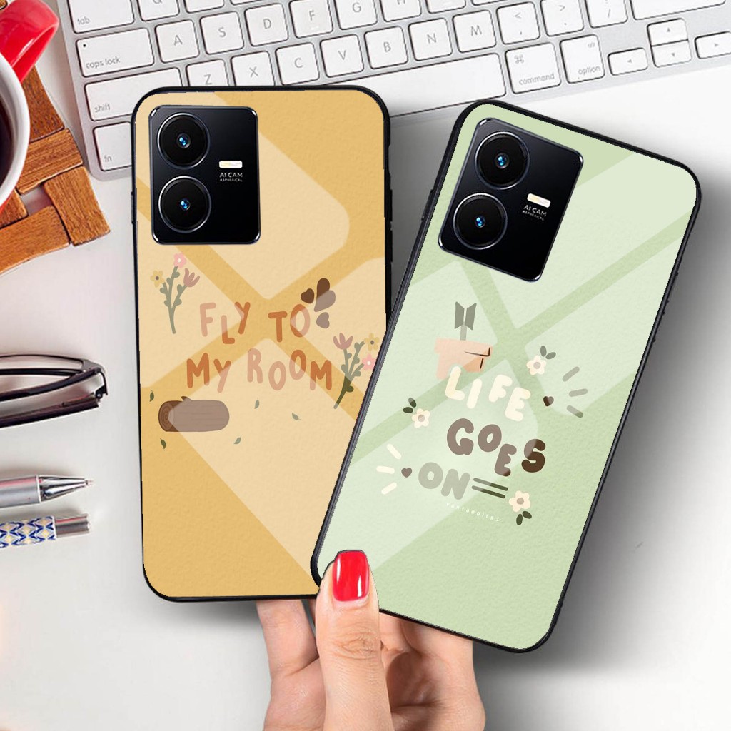 Case Kaca VIVO Y22 - Kesing Hp VIVO Y22  - Case Kaca Kilau VIVO Y22  - Case VIVO Y22 (GC93)