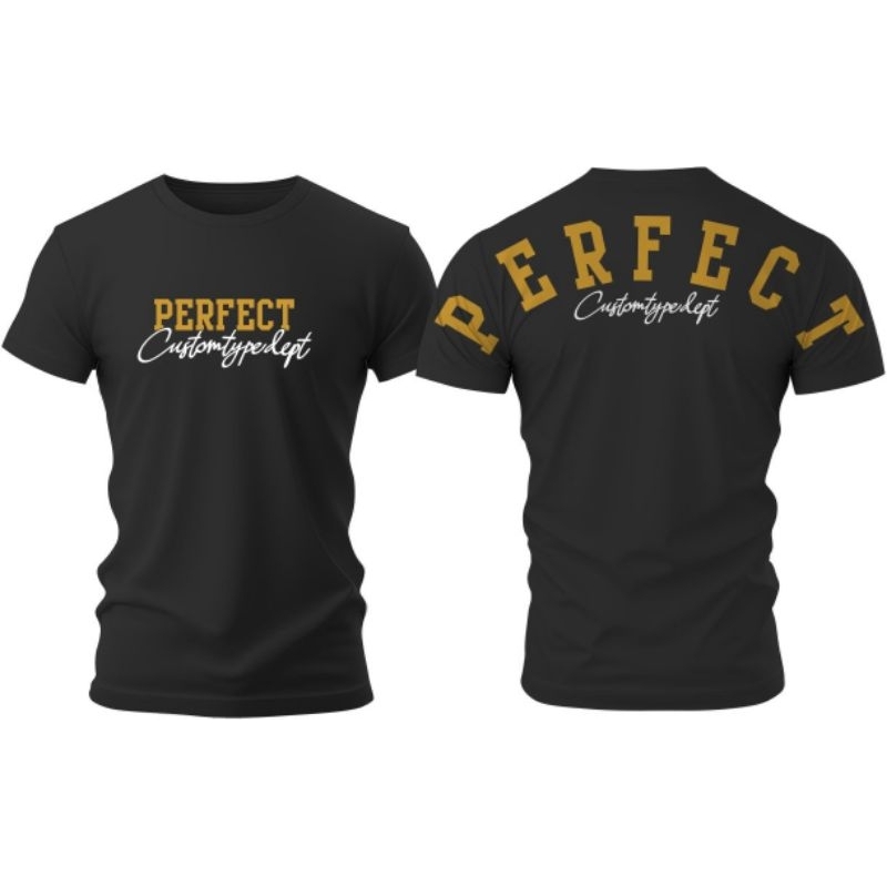 Kaos Pria Custom Apparel (Tulisan Depan Belakang)