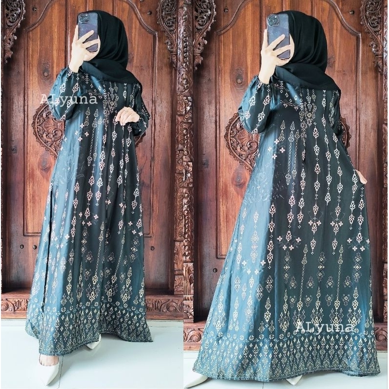 DRESS GAMIS MAXMARA SILK  PAKAIAN WANITA / GAMIS ARMANY / SILK MOTIF / BAJU WANITA / DRESS WANITA / GAMIS KONDANGAN GAMIS JUMBO BUSUI