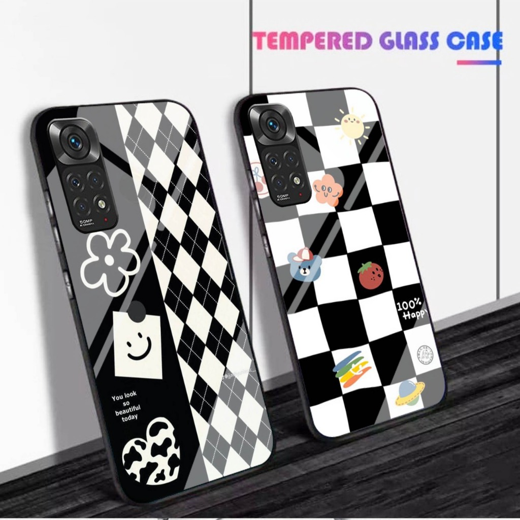 Case Kaca Redmi Note 11 - Kesing Hp Redmi Note 11 - Case Kaca Kilau  Redmi Note 11  - Case  Redmi No