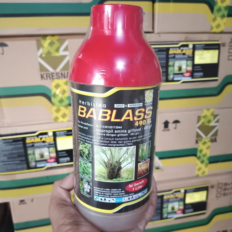 Bablas 490 SL 1 liter Herbisida sistemik purna tumbuh non selektif Racun rumput