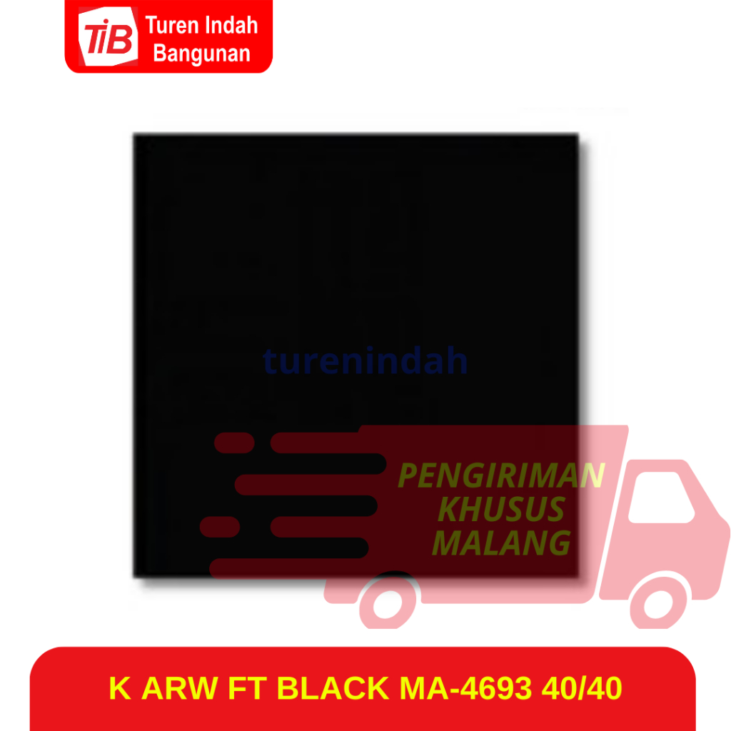TIB - KERAMIK ARW FT BLACK MA-4693 40/40 - KERAMIK HITAM POLOS - KERAMIK LANTAI HITAM - KERAMIK PROM