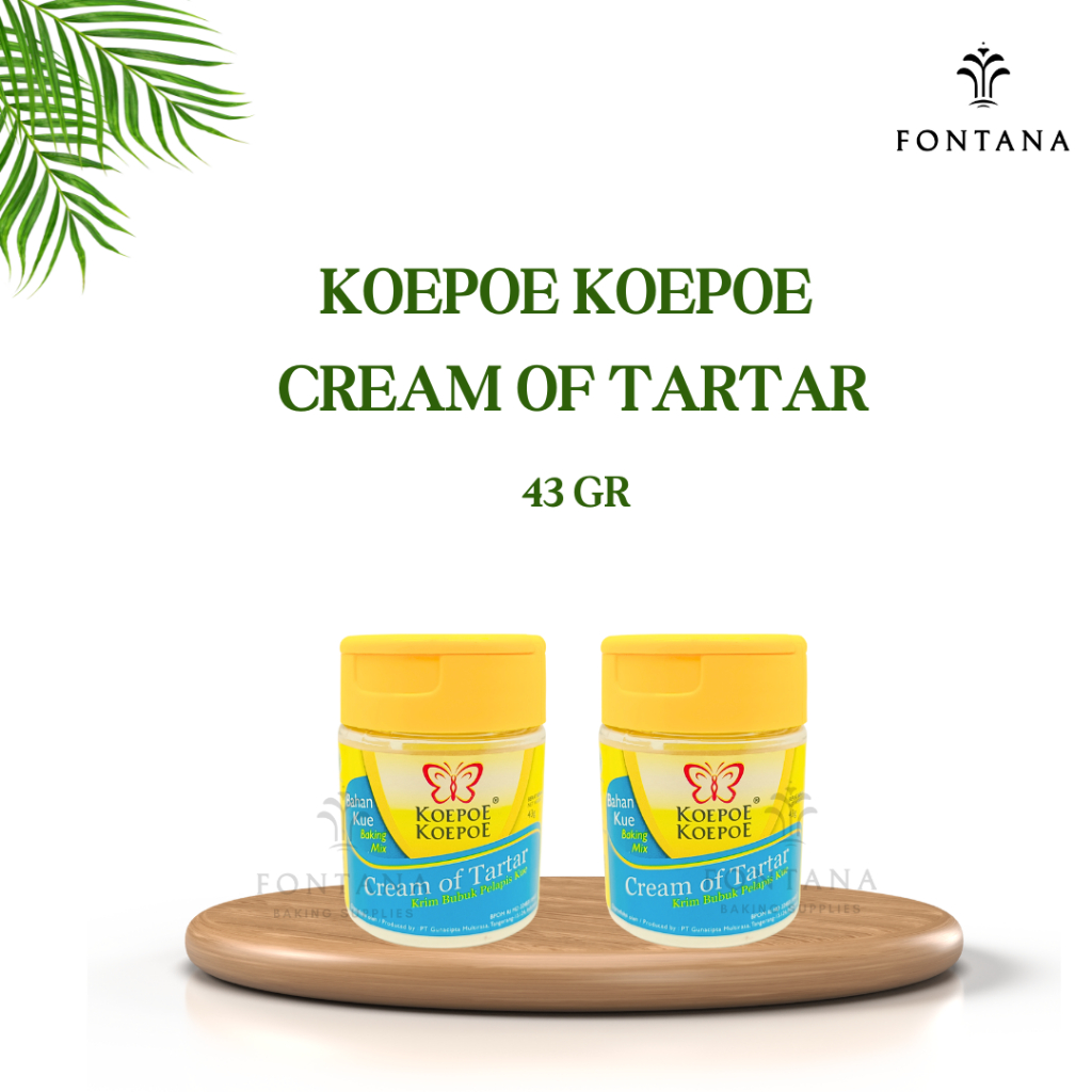 

CREAM OF TARTAR KOEPOE KOEPOE 43 GR / CREAM OF TARTAR KUPU KUPU / KRIM BUBUK PELAPIS KUE