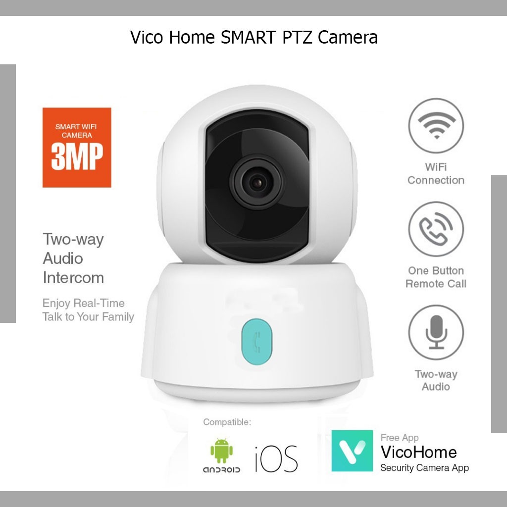 SMART CCTV WIFI PTZ 3MP INDOOR - GWIP 2000 (VICO HOME)