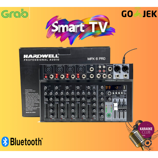 MINI MIXER AUDIO HARDWELL MPX 6 PRO / MPX-6 PRO / MPX6 PRO 6 CHANNEL 99 DSP GARANSI RESMI HARDWELL