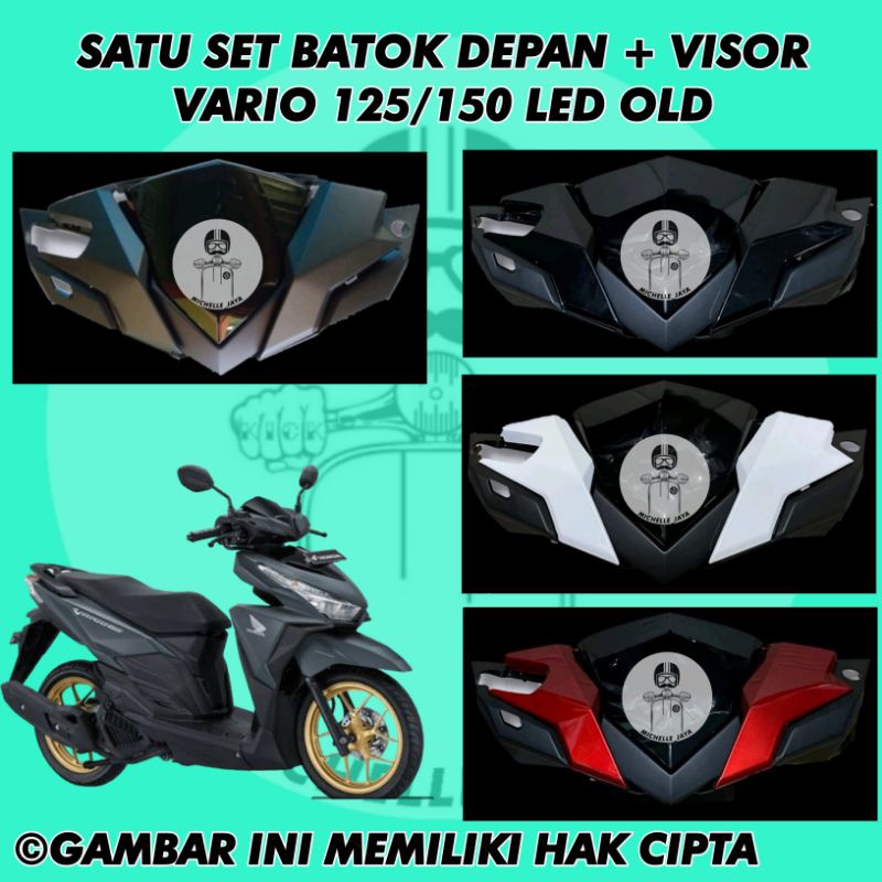 Fullset batok depan belakang + visor Honda vario 125 & 150 Led old tahun 2015 2016 2017