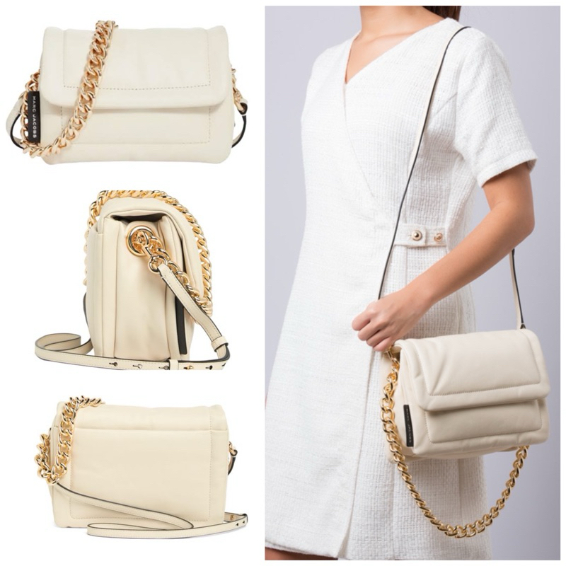 MJ H905L01PF22 Pillow Soft Leather Shoulder Bag Marshmallow