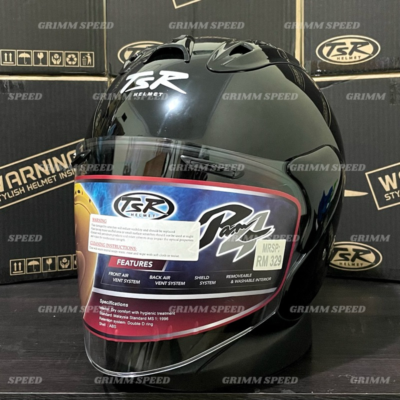 HELM TSR RAM 4 GLASS BLACK