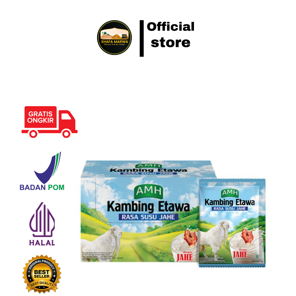 

Susu Kambing Etawa AMH Harga / Box Isi 10 Sachet / AMH Kambing Etawa / Susu Etawa Jahe Original AMH