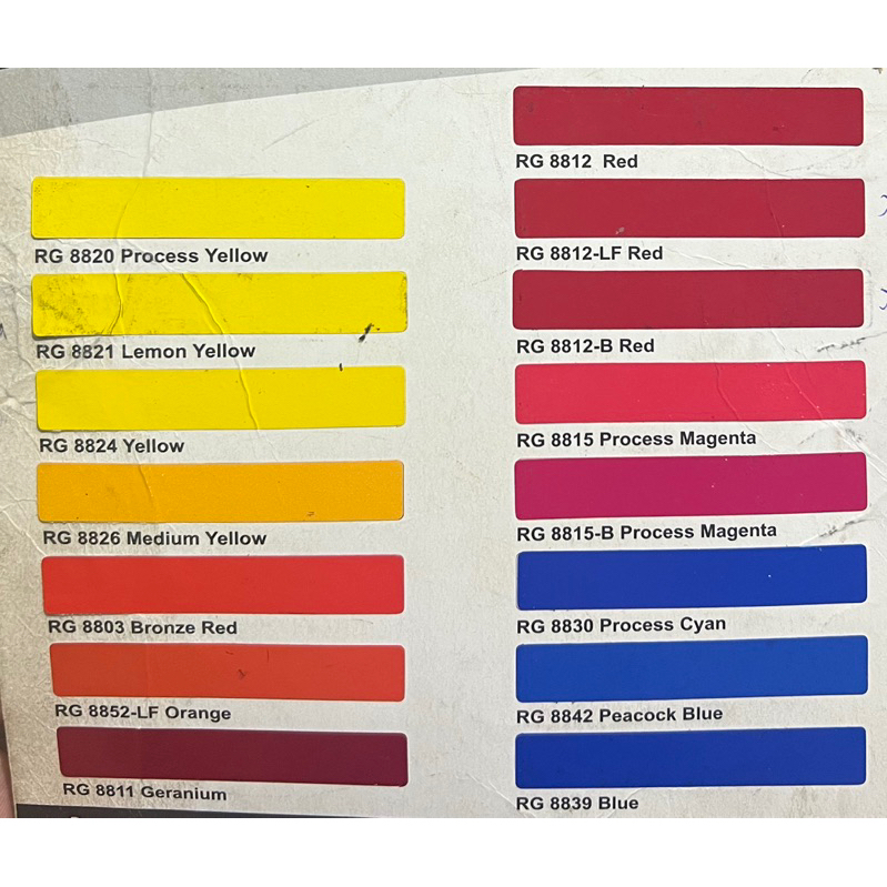 

RB Royal Guard RG Seri 88XX dan Seri 11XX (Tinta Sablon Kertas/Karton/Mika/PVC/Acrylic/Kulit