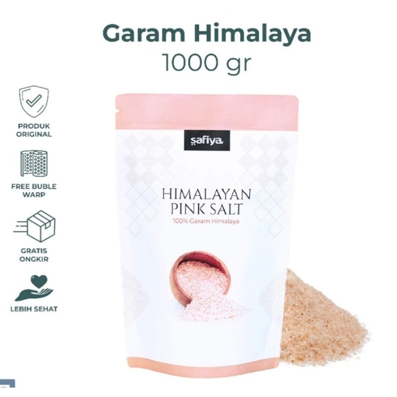 

Garam Himalaya Safiya 1 Kg Pink Salt 100% Garam Himalaya Original