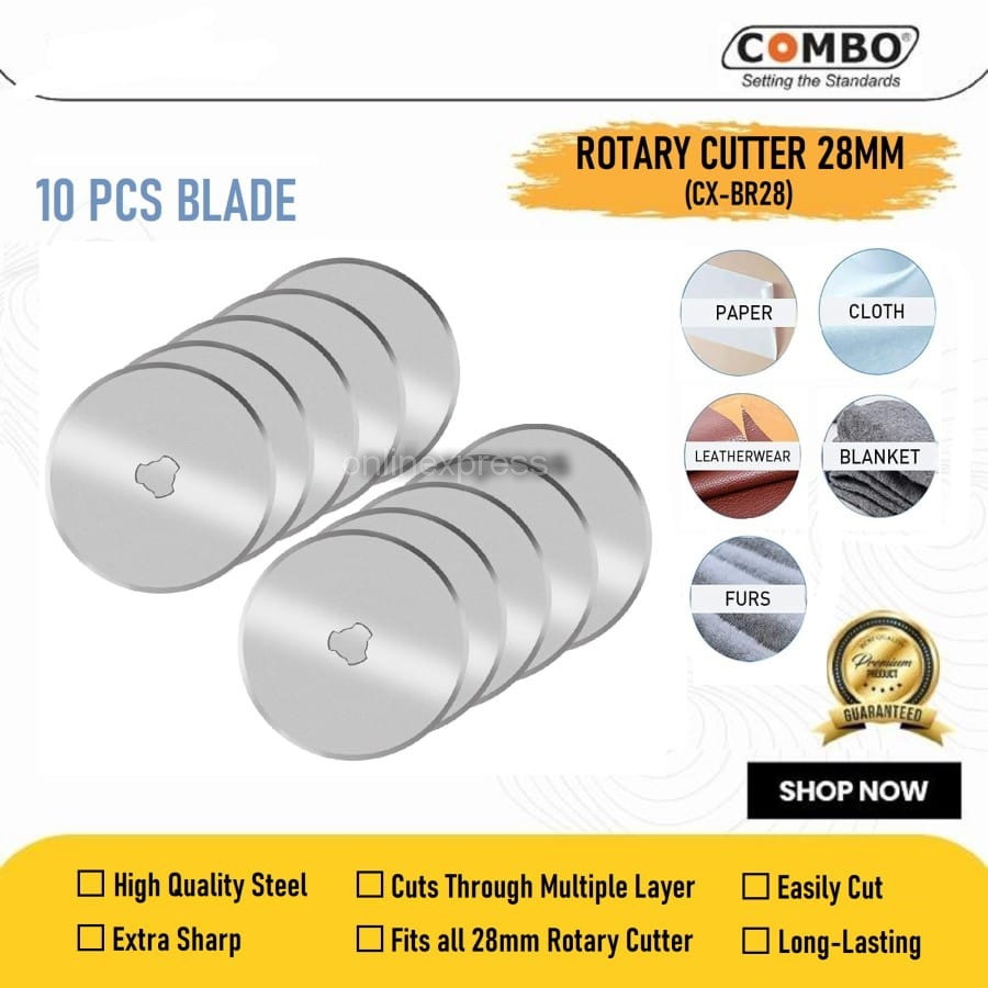 

Refill Rotary Cutter Blade 28mm / Pisau Rotary 28mm / Mata Pisau Bulat
