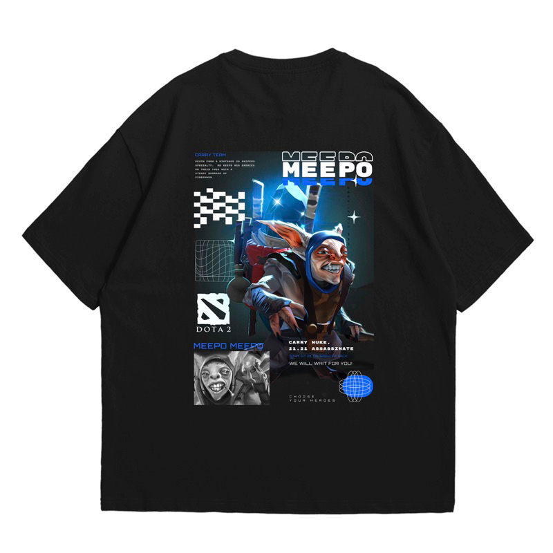 T-SHIRT/KAOS OVERSIZE DOTA2 MEEPO