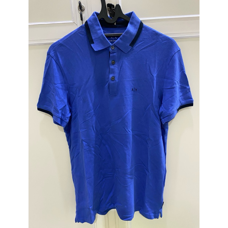 Baju Top kerah polo atasan Armani Exchange pria cowok preloved