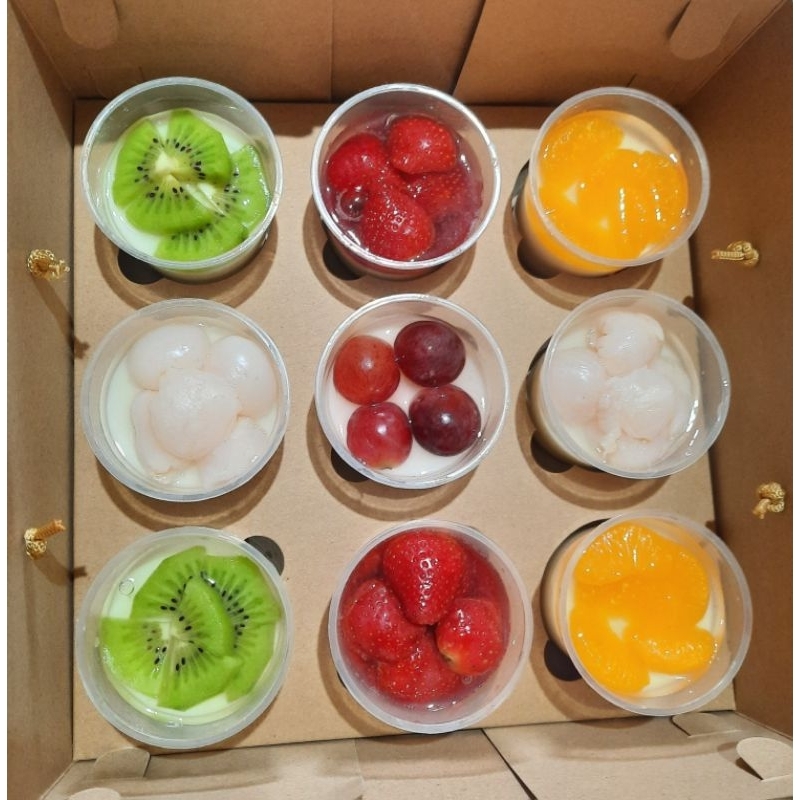 puding buah cup 150ml isi 9pcs