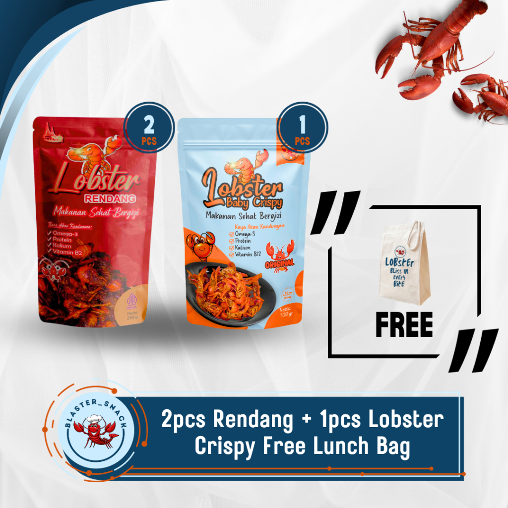 

[Free Lunch Bag] Rendang Lobster Crispy Cemilan Siap Saji