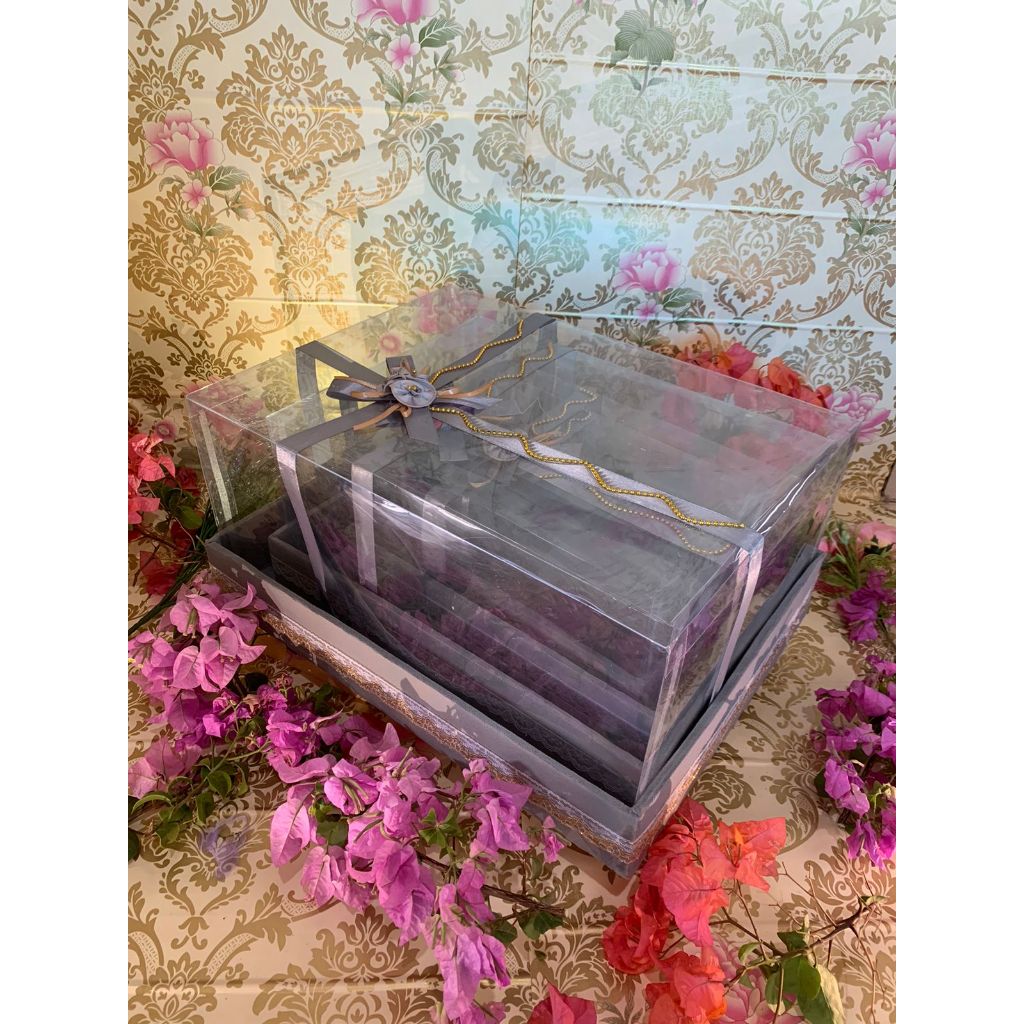 souvenir hantaran kotak seserahan pernikahan 1set isi 4 kotak KOTAK HANTARAN SESERAHAN PERIKAHAN