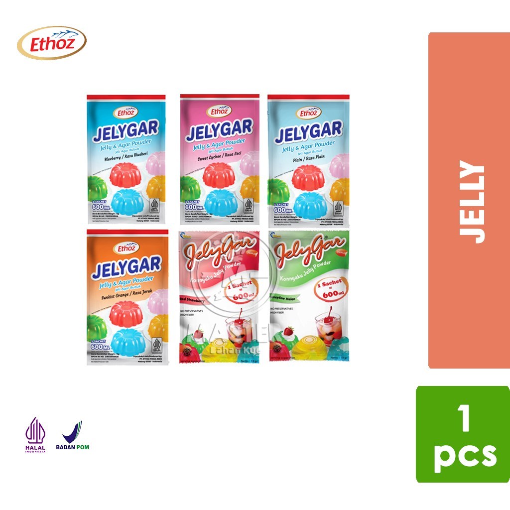 

Jelly Powder Jelygar Ethoz /Jelly Agar Bubuk All Varian [1 Pcs]