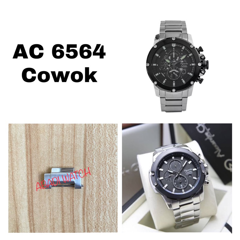 Sambungan Tali Rantai Jam Tangan Alexandre Christie Original AC 6564 Cowok