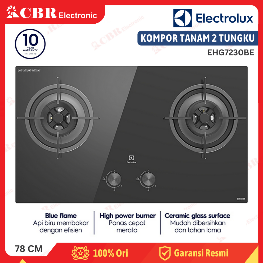 Kompor Tanam ELECTROLUX 2 Tungku EHG7230BE